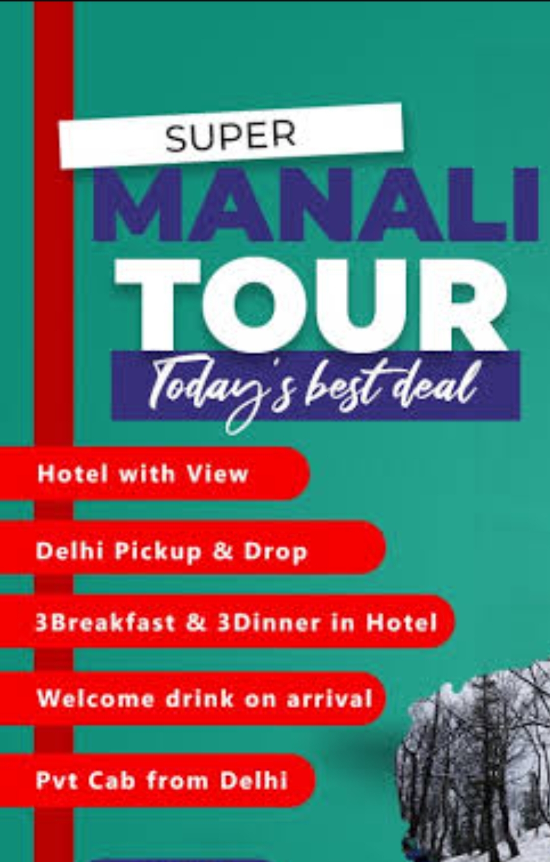  Manali 3 Night 4 days Romantic Honeymoon Package