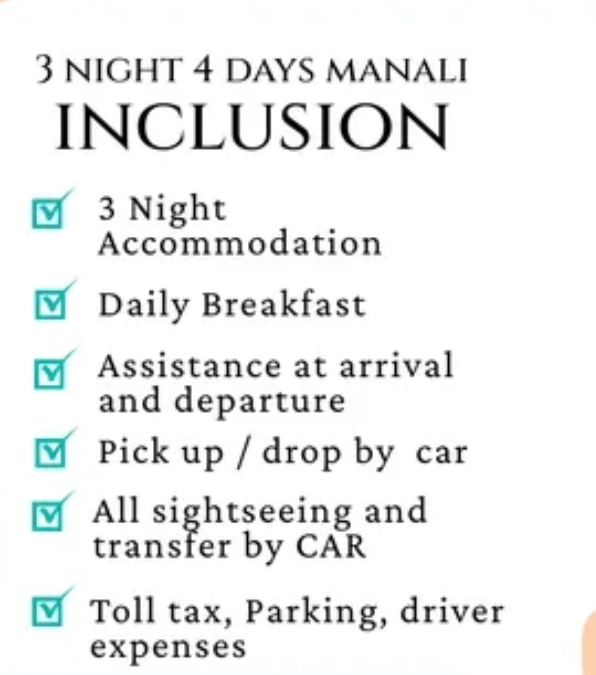 Manali 3 Night 4 days Romantic Honeymoon Package