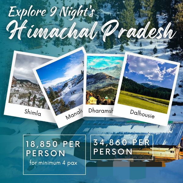 Himachal Pradesh Tour Packages - FLAT 40% + Extra 5%